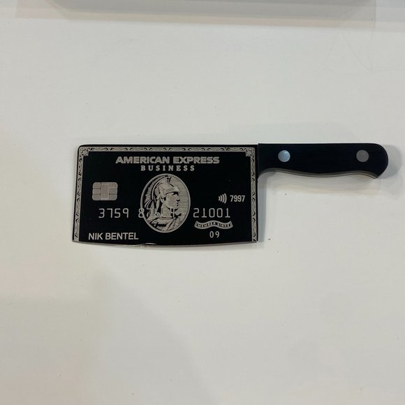 Limited Edition Nik Bentel Capitalism Cheese Knife: American Express Black Card
